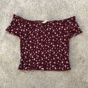 Pacsun cropped off-the shoulder top